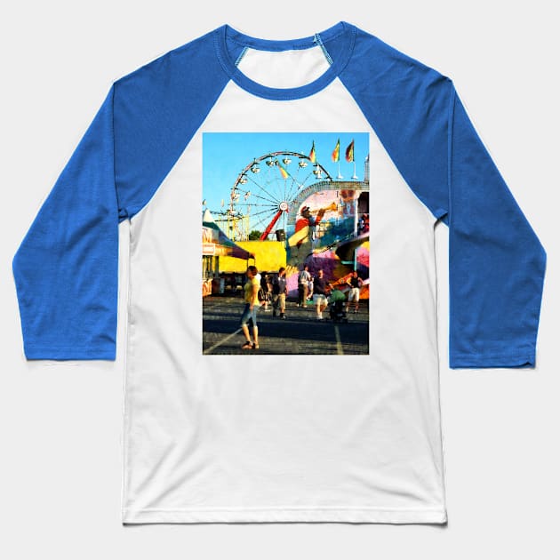 Carnival Midway - Baseball T-Shirt by SusanSavad